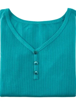 Best Laurina Trägershirt mit Zierknopfleiste Damen Tops|Strandkleider