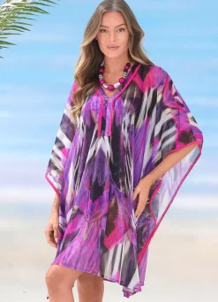 Damen Mona Strandkleider|Sommerkleider<Laurina Tunika, leicht transparent