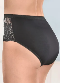 New Laurina Viererpack Slips mit Elastikspitze Damen Slips