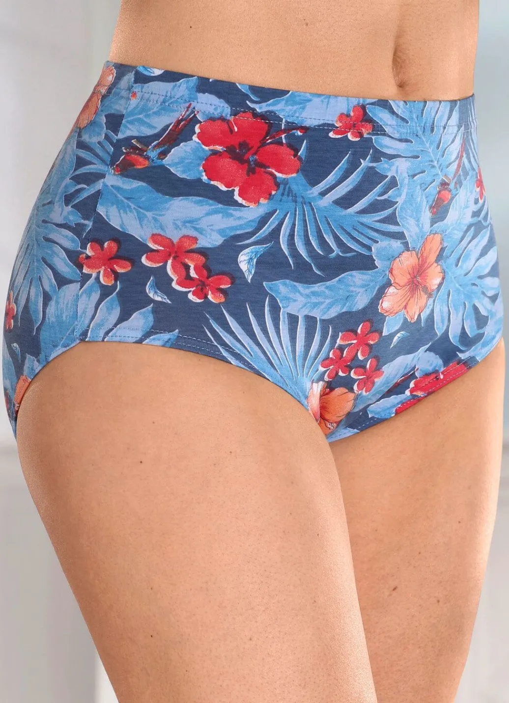 Clearance Laurina Viererpack Slips mit Floraldessin Damen Slips