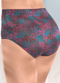 Hot Laurina Viererpack Slips mt buntem Druckdessin Damen Slips