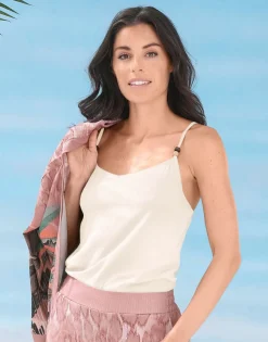 New Laurina Zweierpack Tops mit Spaghettiträgern Damen Tops|Strandkleider