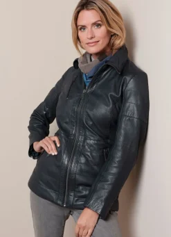 Damen Mona Lederjacken<Lederjacke mit Umlegekragen