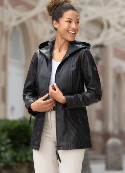 Damen Mona Lederjacken<Lederjacke mit 2-Wege-Reißverschluss
