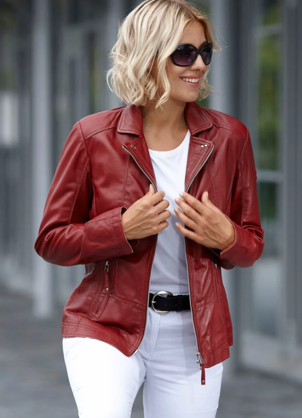 Damen Mona Lederjacken<Lederkurzjacke von „Cabrini“