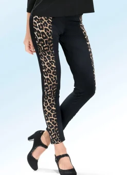 Damen Mona Schlupfhosen|Leggings<Leggings mit trendigen Einsätzen in Tierfell-Optik