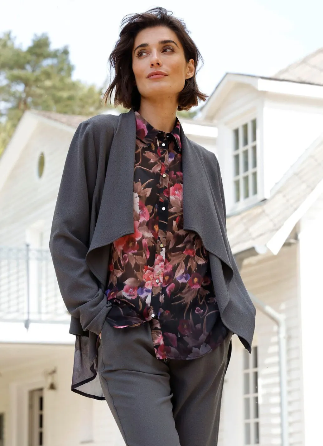Damen Mona Blazer<Leichtblazer mit Schalkragen