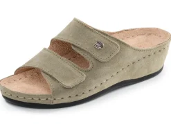 Clearance Leichte Damen-Pantoletten, Weite G, mit Klettverschluss Damen Pantoletten