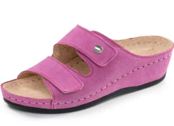 Clearance Leichte Damen-Pantoletten, Weite G, mit Klettverschluss Damen Pantoletten