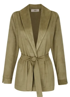 Damen Mona Lederimitatjacken|Blazer<Longblazer mit Schalkragen