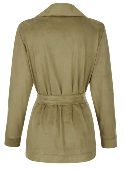 Damen Mona Lederimitatjacken|Blazer<Longblazer mit Schalkragen