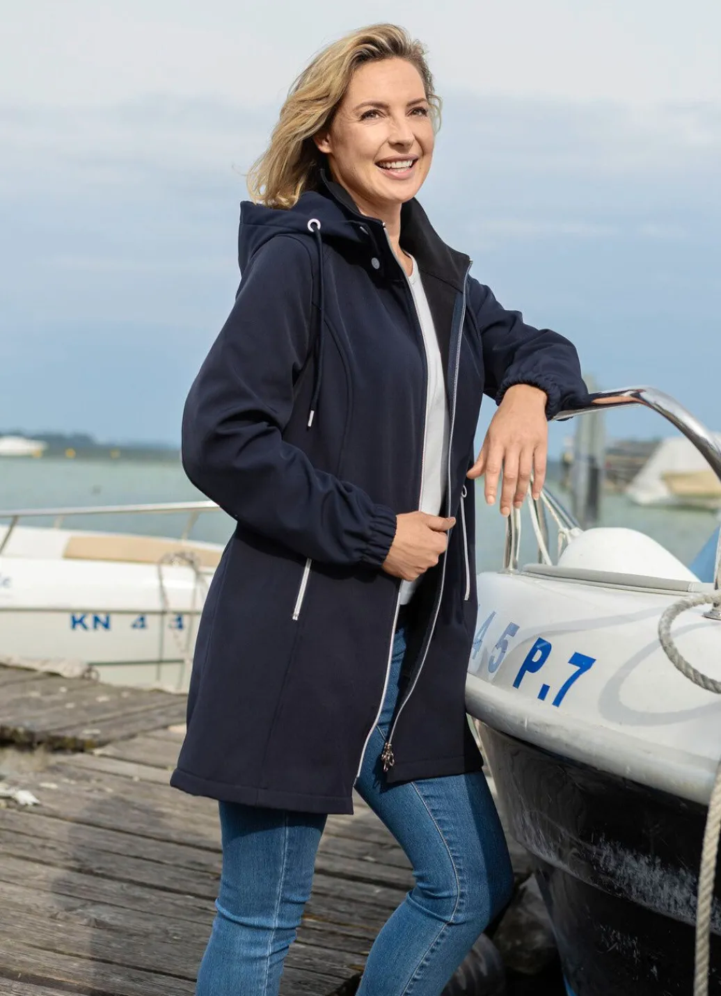 Damen Mona Übergangsjacken|Funktionsjacken<Longjacke aus Softshell