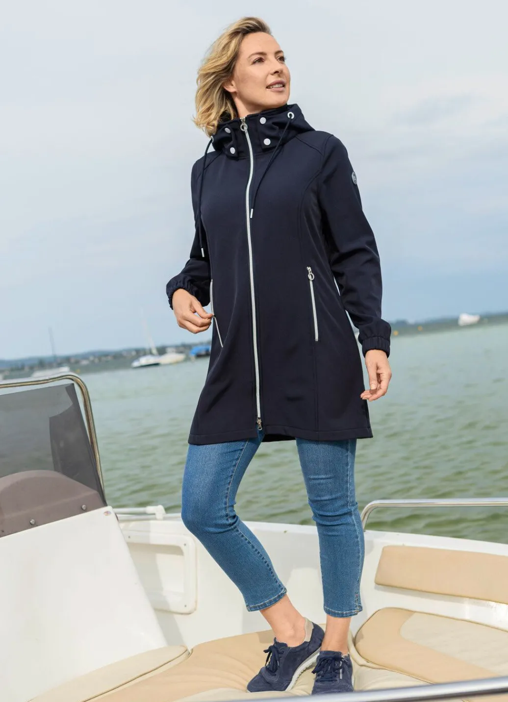 Damen Mona Übergangsjacken|Funktionsjacken<Longjacke aus Softshell