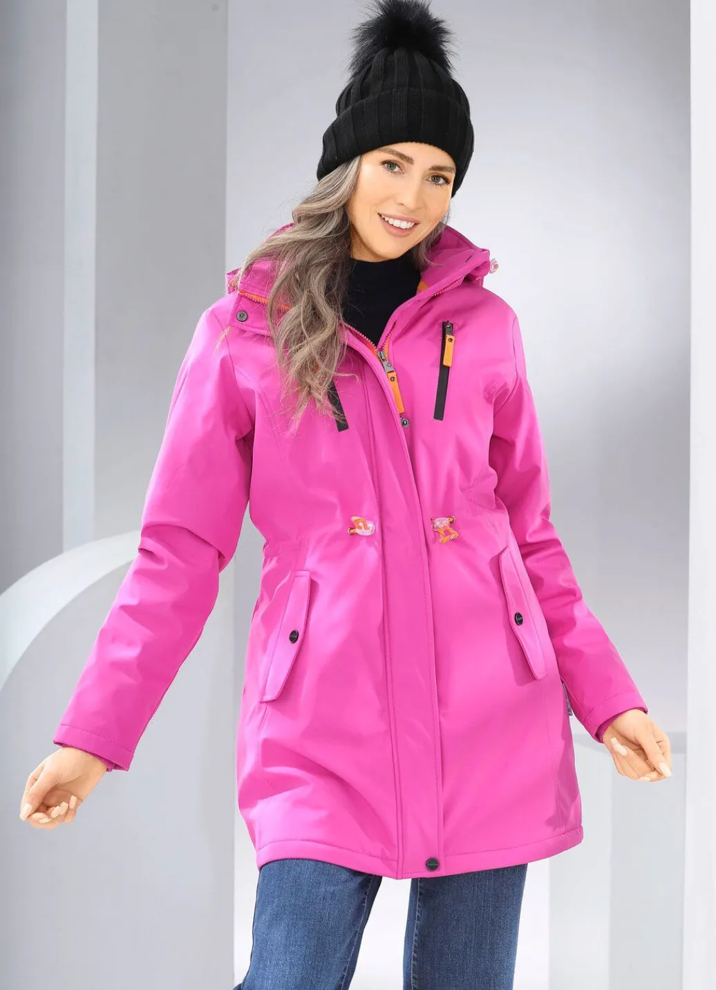 Damen Mona Winterjacken<Longjacke aus Softshell