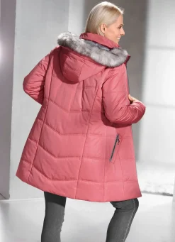 Damen Mona Winterjacken<Longjacke mit abnehmbarem Kunstpelz-Besatz