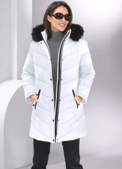 Damen Mona Winterjacken<Longjacke mit abnehmbarer Kapuze