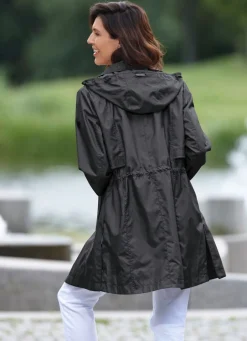 Damen Mona Übergangsjacken<Longjacke mit abnehmbarer Kapuze
