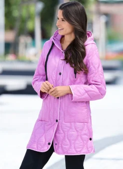 Damen Mona Übergangsjacken<Longjacke mit ansprechendem Stepp
