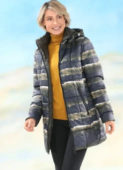 Damen Mona Winterjacken<Longjacke mit Fantasiedessin