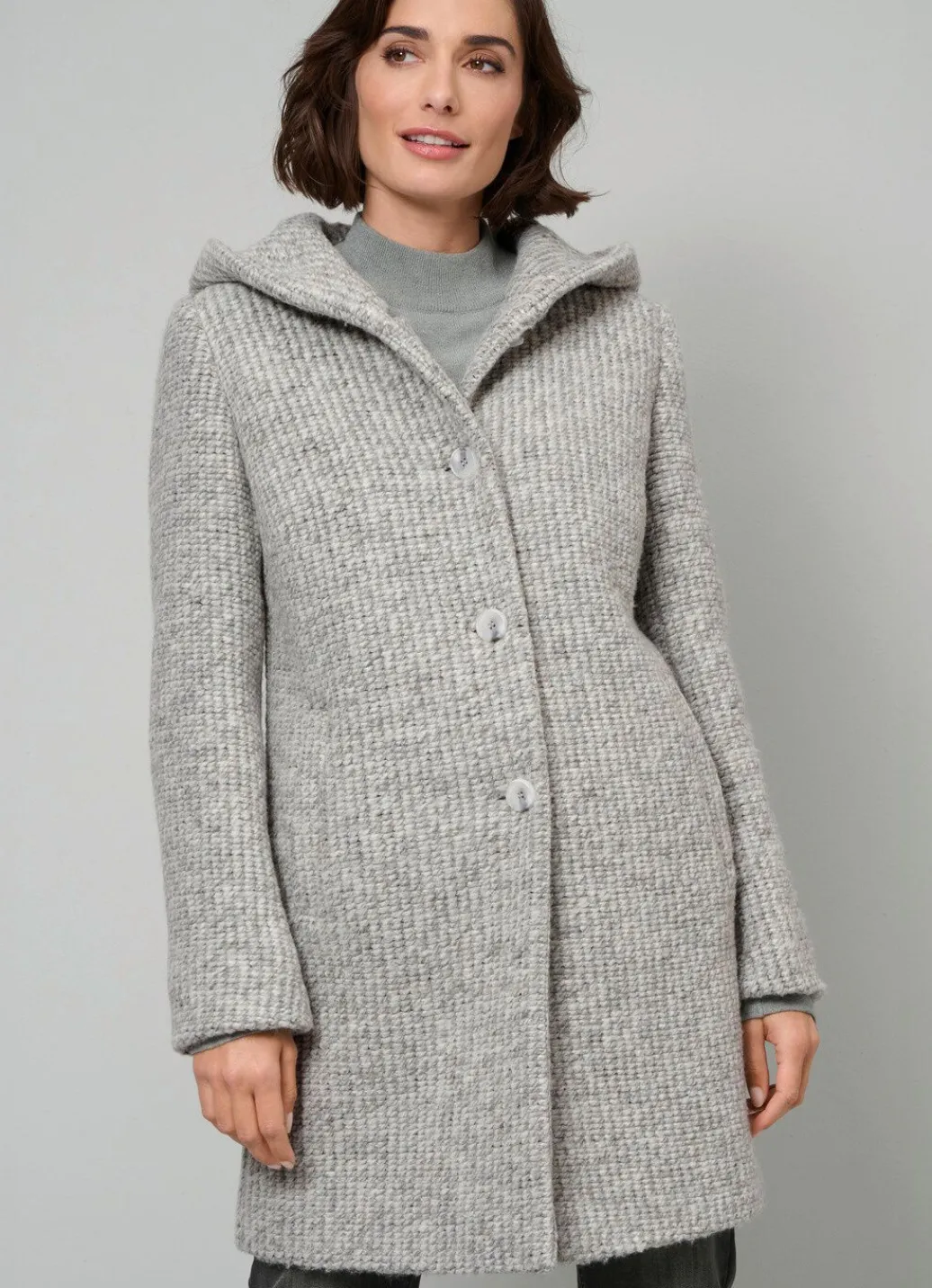 Damen Mona Übergangsjacken<Longjacke mit fester Kapuze