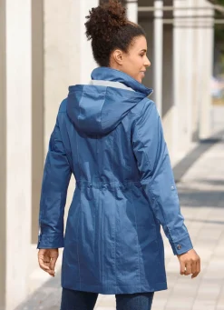 Damen Mona Übergangsjacken<Longjacke mit krempelbaren Ärmeln