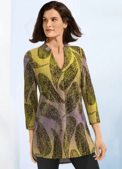 Online Longshirt mit Zierfalte im Vorderteil Damen Longshirts