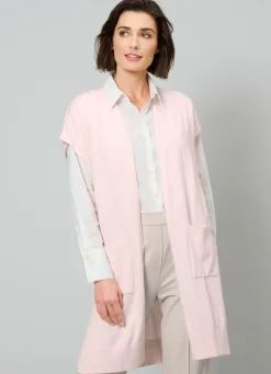 Discount Long-Strickweste mit Kaschmir Damen Strickwesten