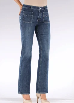 Damen Mona Lange Hosen|Jeans<Magic-Jeans mit ausgestellter Beinweite