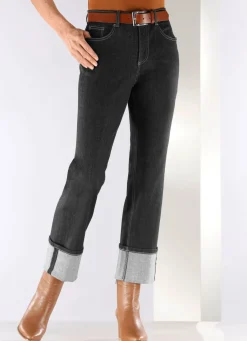 Damen Mona Lange Hosen|Jeans<Magic-Jeans mit krempelbaren Aufschlägen
