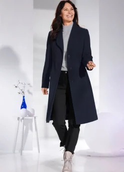 Damen Mona Wollmäntel<Mantel mit elegant verdeckter Knopfleiste