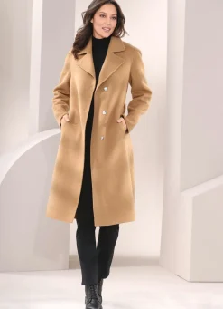 Damen Mona Wollmäntel<Mantel mit Gürtel und verdeckter Druckerleiste