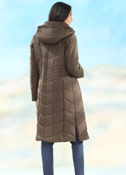 Damen Mona Wintermäntel<Mantel mit Reißverschluss-Seitenschlitzen