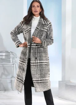Damen Mona Wollmäntel<Mantel mit trendstarkem Glencheck-Dessin