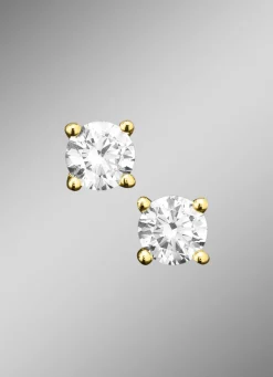 Best Massive Ohrstecker mit Brillant Damen Ohrschmuck