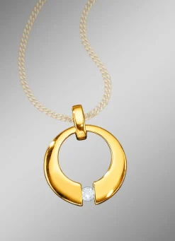 Clearance Massiver Anhänger mit Brillant Damen Anhänger