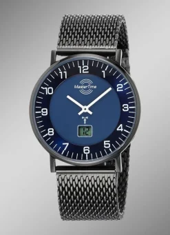 Sale Master Time Funk-Herrenuhr mit Edelstahlband Herren Funkuhren