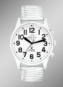 Discount Master Time Funk-Herrenuhr mit sprechende Zeitansage Herren Funkuhren