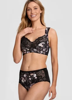 Outlet Miss Mary BH mit farbharmonischem Floraldessin Damen Bh Ohne Bügel|Bh Mit Spitze