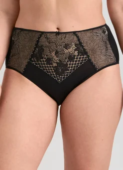 New Miss Mary Miederslip mit unterlegter Elastikspitze Damen Slips