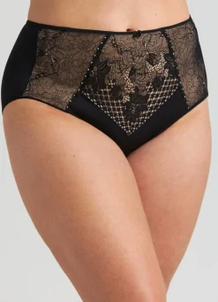 New Miss Mary Miederslip mit unterlegter Elastikspitze Damen Slips