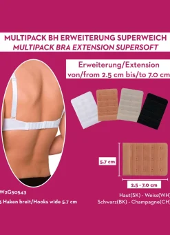 Miss Perfect Wow 2 Go Viererpack BH-Verlängerungen Damen T-Shirt-Bh|Minimizer-Bh