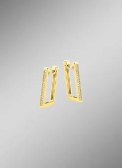 Damen Mona Ohrschmuck<Moderne Creolen mit Brillanten