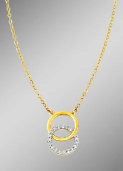 Moderne Halskette mit 18 Diamanten Damen Halsketten