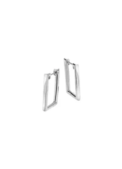 Damen Mona Ohrschmuck<Moderne Klappcreolen in eckiger Form