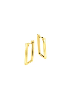 Damen Mona Ohrschmuck<Moderne Klappcreolen in eckiger Form