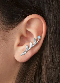 Sale Moderne Ohrhaken mit Blautopas und Zirkonia Damen Ohrschmuck