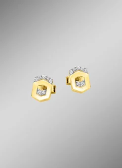 New Moderne Ohrstecker mit Zirkonia Damen Ohrschmuck