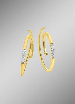 Modernes Design: Ohrhaken mit 10 Brillanten Damen Ohrschmuck