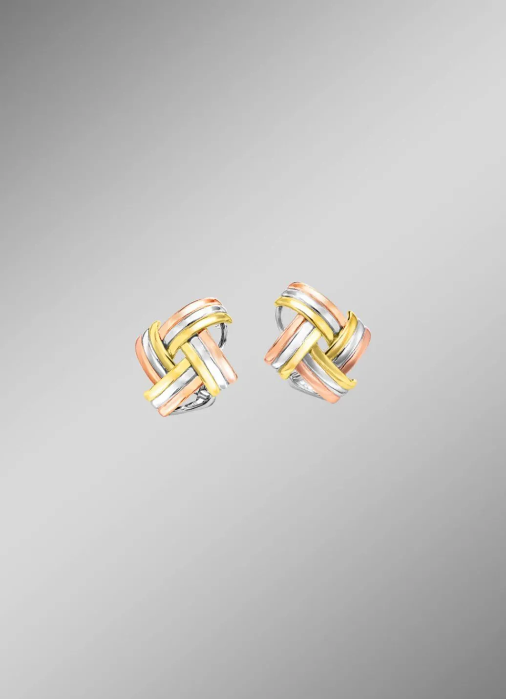 Hot Modische Knoten-Clipstecker in Tricolor Damen Ohrschmuck