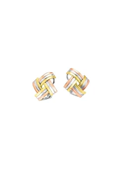 Hot Modische Knoten-Clipstecker in Tricolor Damen Ohrschmuck